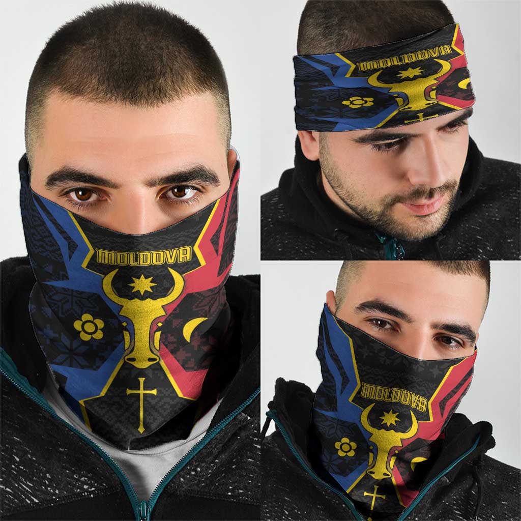 Moldova Neck Gaiter The Aurochs Symbol With Patterns DT05