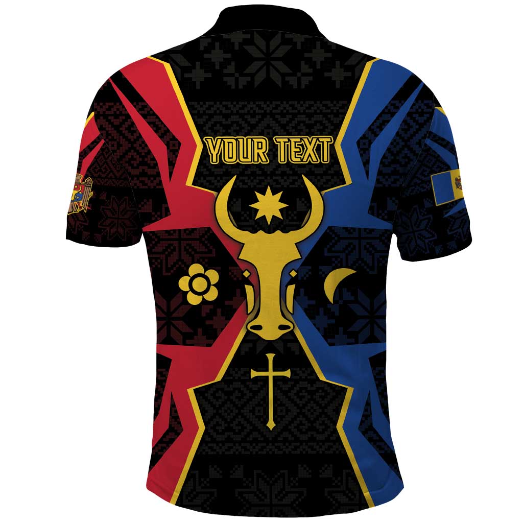 Personalized Moldova Polo Shirt The Aurochs Symbol With Patterns DT05
