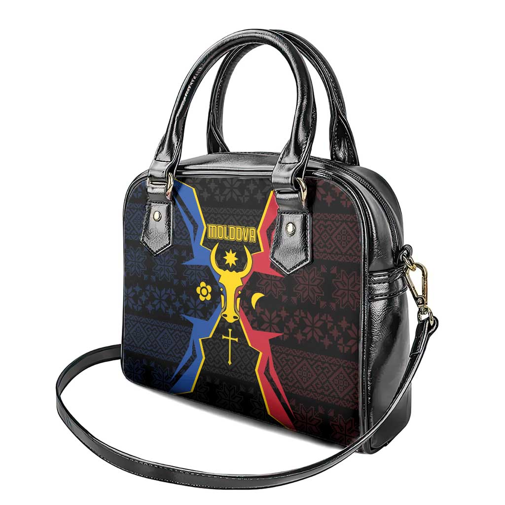 Moldova Shoulder Handbag The Aurochs Symbol With Patterns DT05
