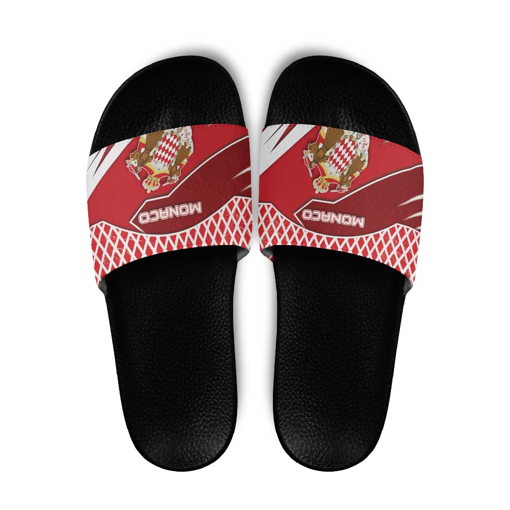 Monaco Slide Sandals Coat Of Arms Unique Style DT05