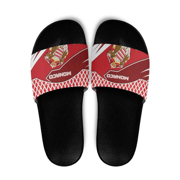 Monaco Slide Sandals Coat Of Arms Unique Style DT05