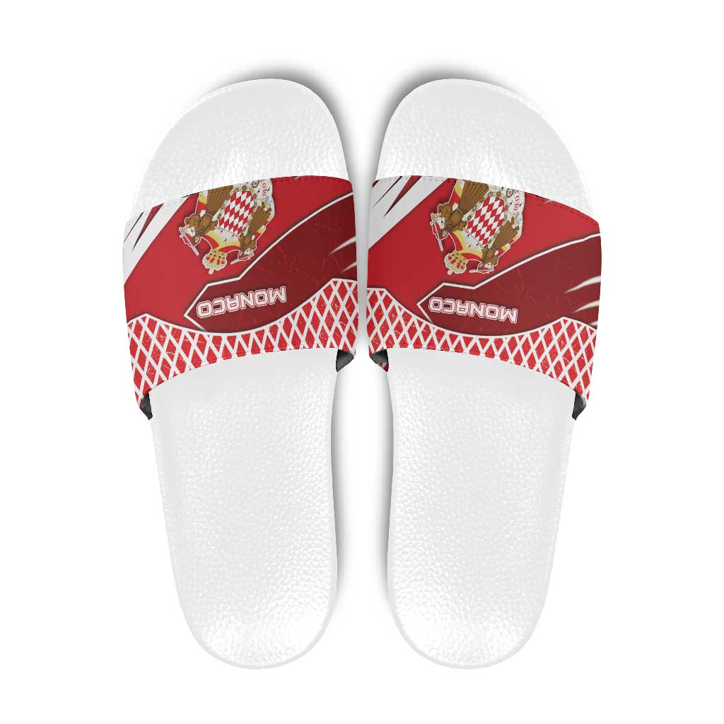 Monaco Slide Sandals Coat Of Arms Unique Style DT05