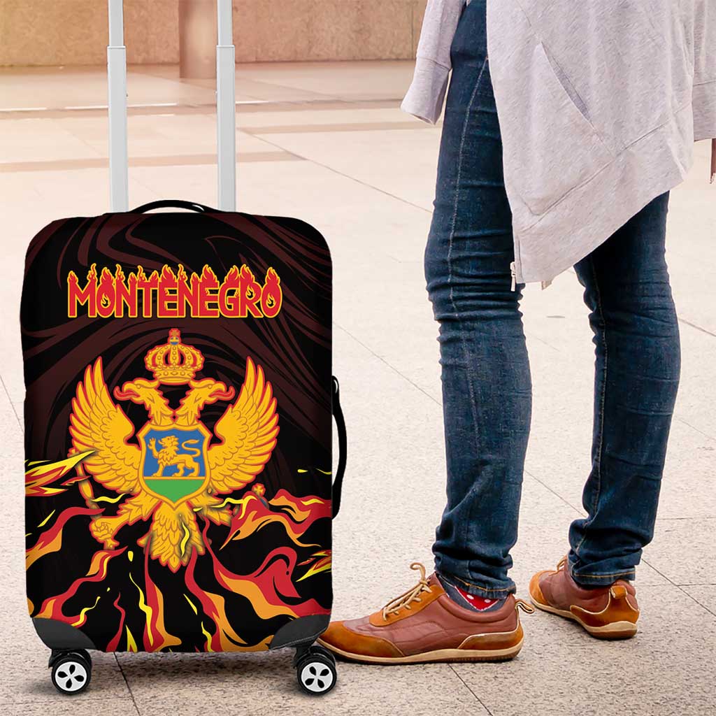 Montenegro Luggage Cover Coat Of Arms Fire Style DT05