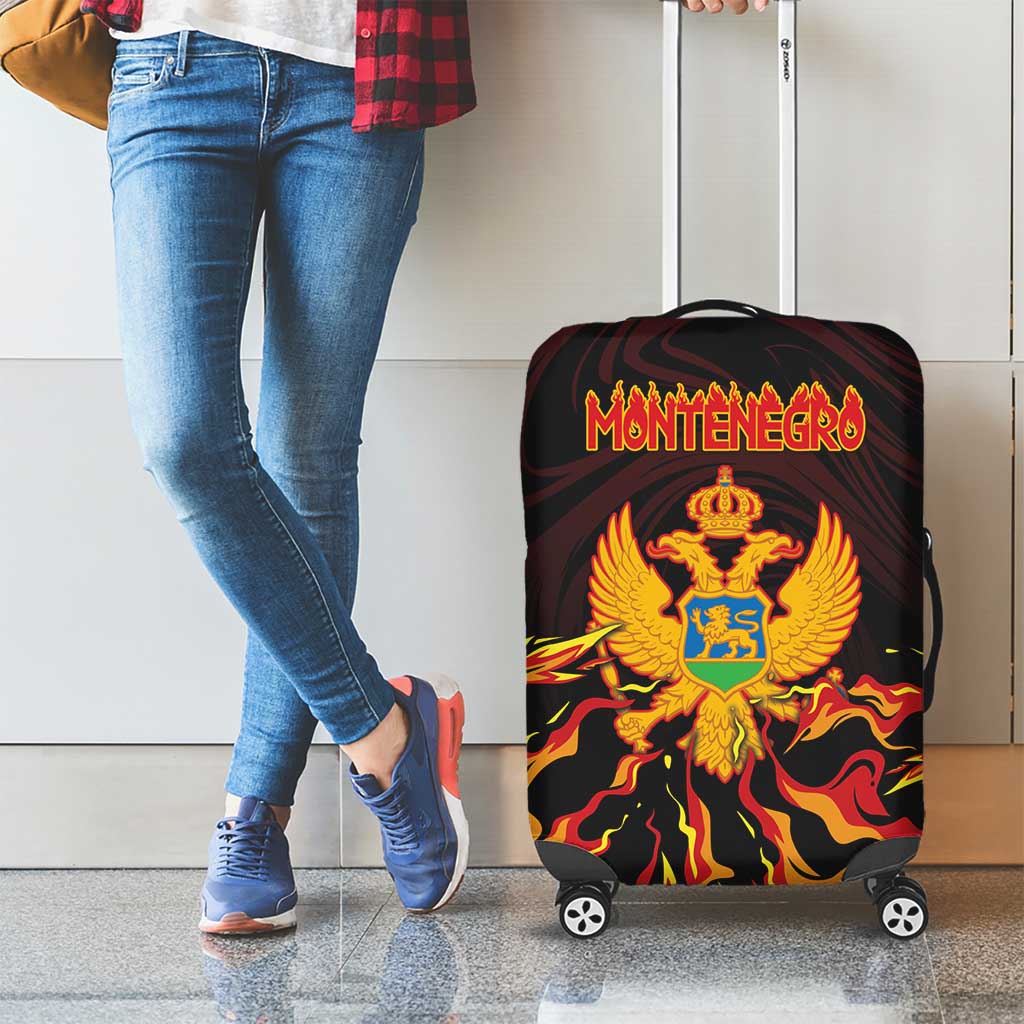 Montenegro Luggage Cover Coat Of Arms Fire Style DT05