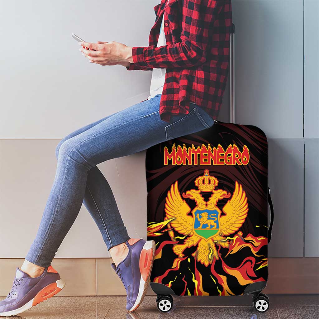 Montenegro Luggage Cover Coat Of Arms Fire Style DT05
