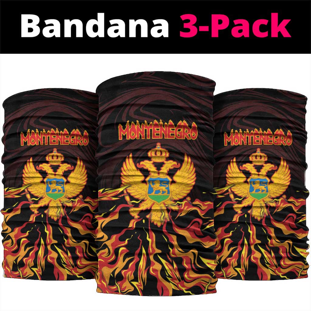 Montenegro Neck Gaiter Coat Of Arms Fire Style DT05