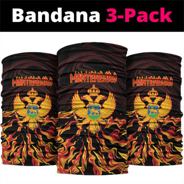 Montenegro Neck Gaiter Coat Of Arms Fire Style DT05