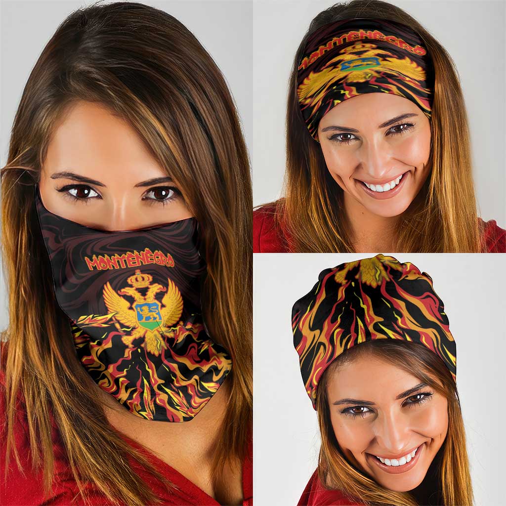 Montenegro Neck Gaiter Coat Of Arms Fire Style DT05