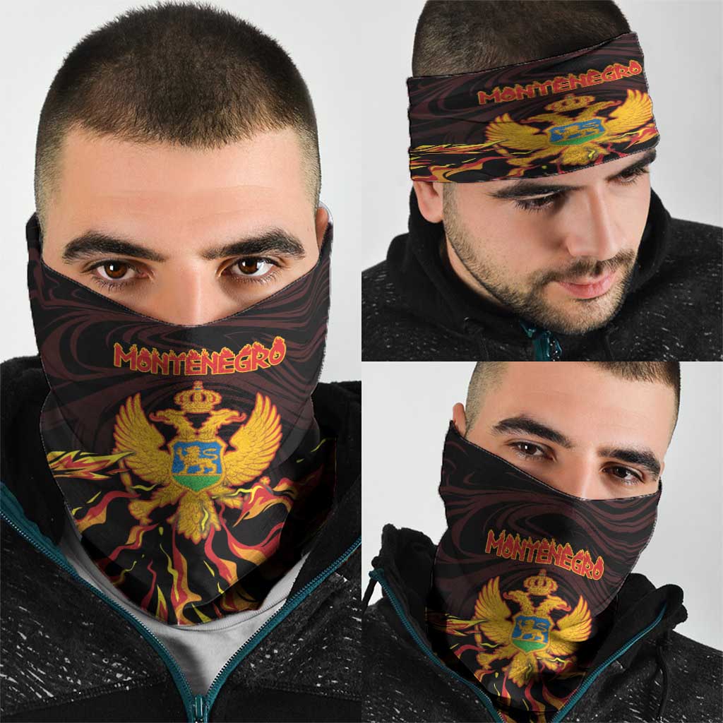 Montenegro Neck Gaiter Coat Of Arms Fire Style DT05