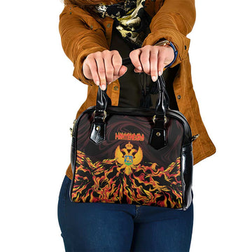 Montenegro Shoulder Handbag Coat Of Arms Fire Style DT05