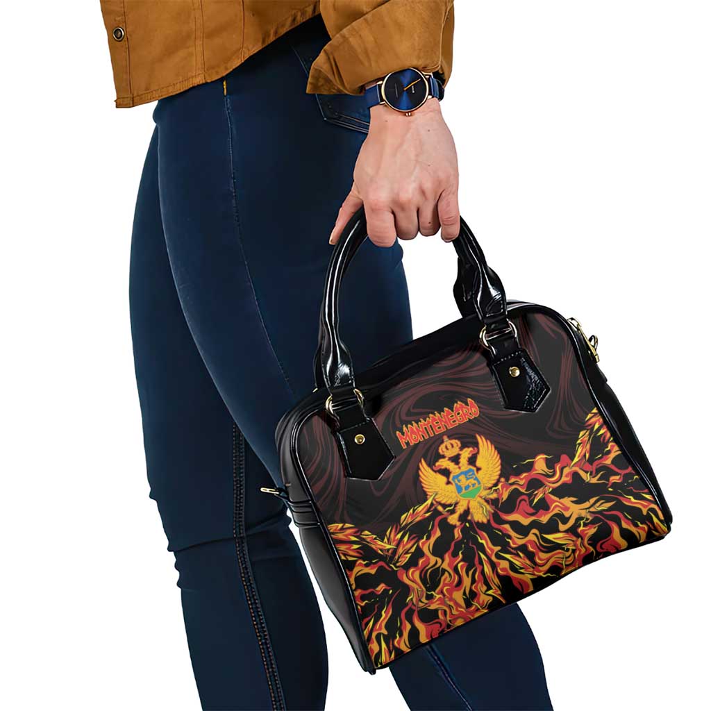 Montenegro Shoulder Handbag Coat Of Arms Fire Style DT05