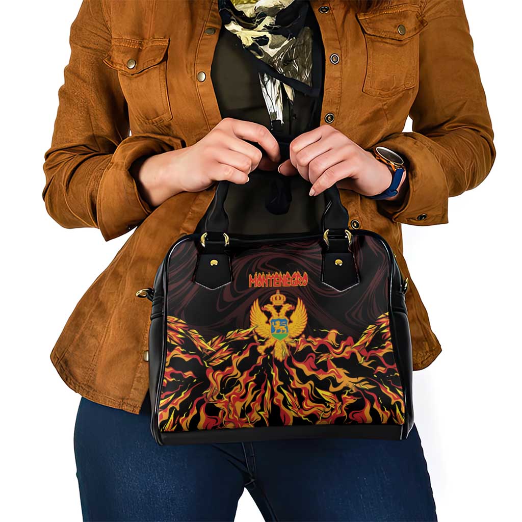 Montenegro Shoulder Handbag Coat Of Arms Fire Style DT05