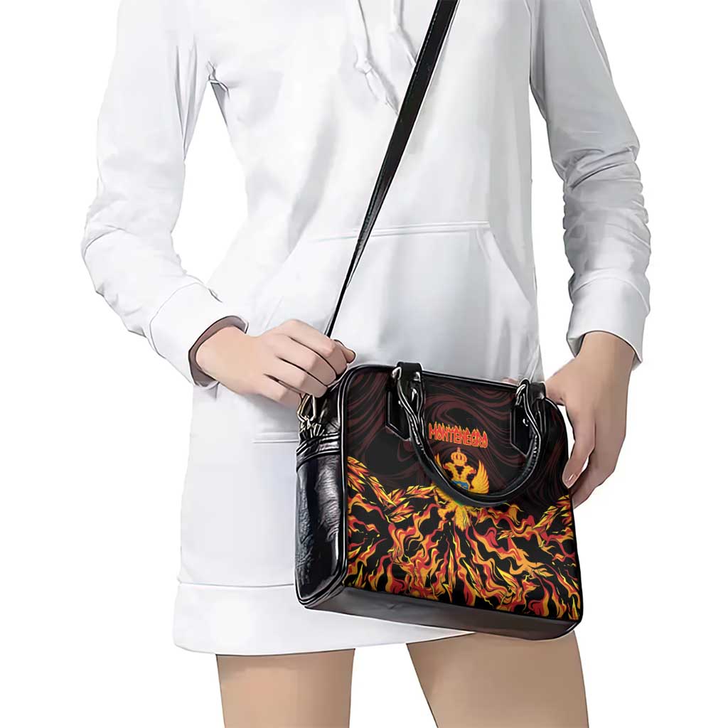 Montenegro Shoulder Handbag Coat Of Arms Fire Style DT05