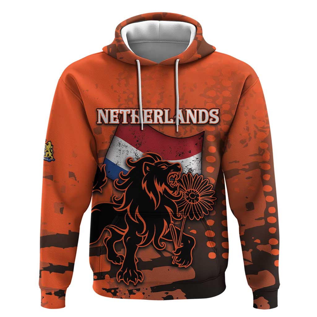 Personalized Netherlands Hoodie Lion With Daisy Flower DT05