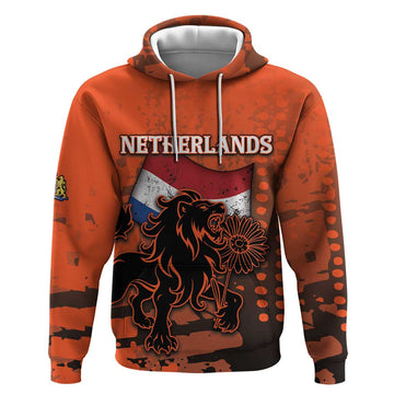 Personalized Netherlands Hoodie Lion With Daisy Flower DT05
