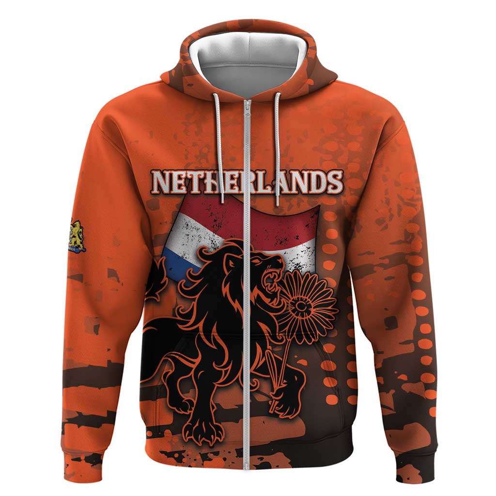 Personalized Netherlands Hoodie Lion With Daisy Flower DT05