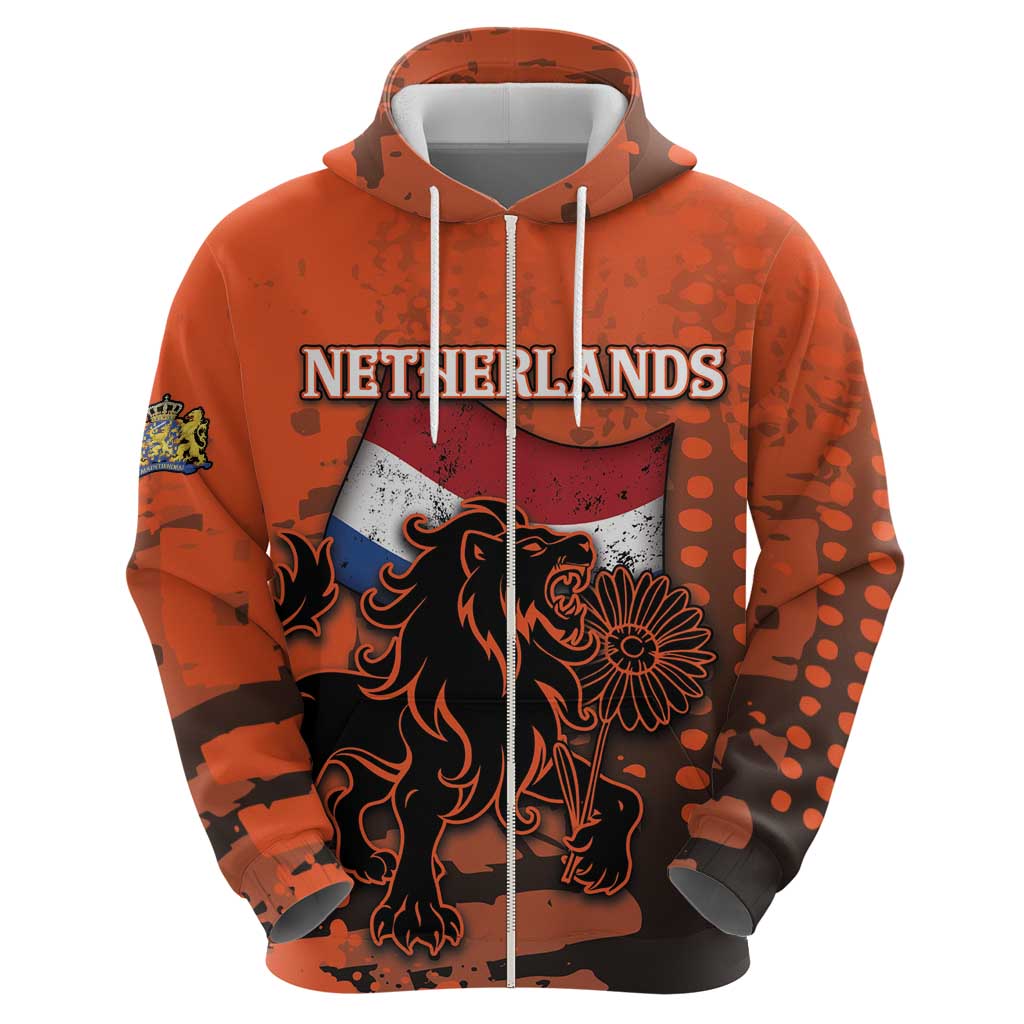Personalized Netherlands Hoodie Lion With Daisy Flower DT05