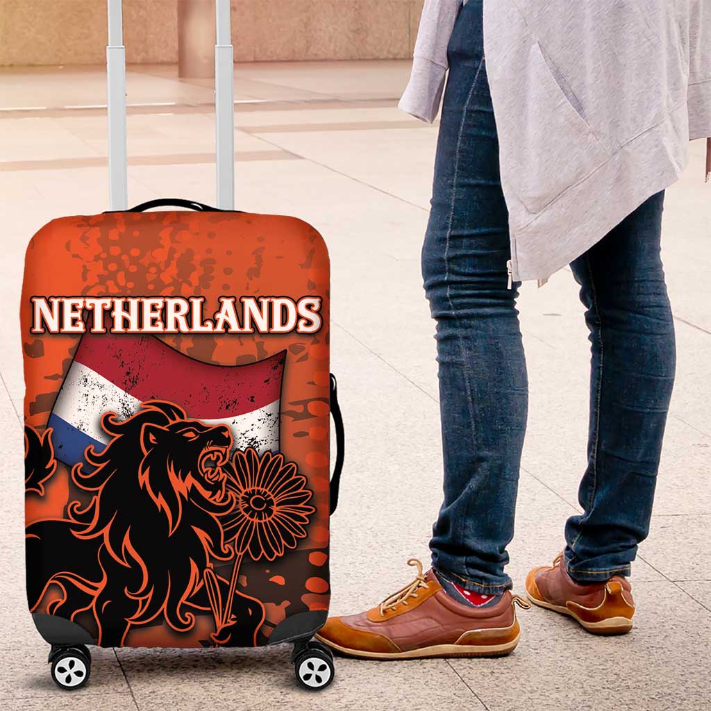 Netherlands Luggage Cover Lion With Daisy Flower DT05