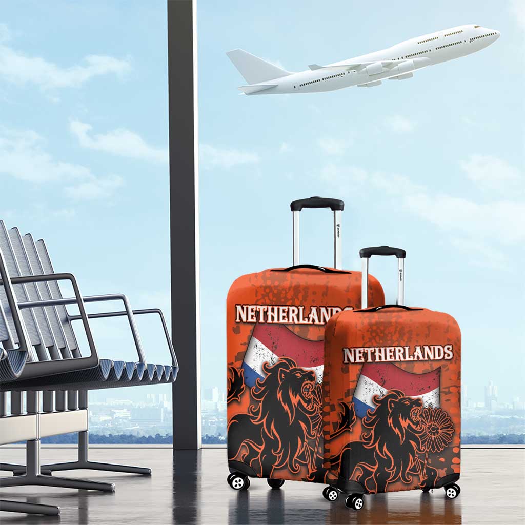 Netherlands Luggage Cover Lion With Daisy Flower DT05