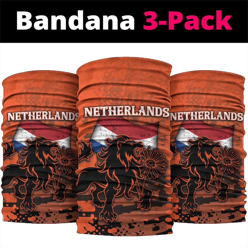 Netherlands Neck Gaiter Lion With Daisy Flower DT05