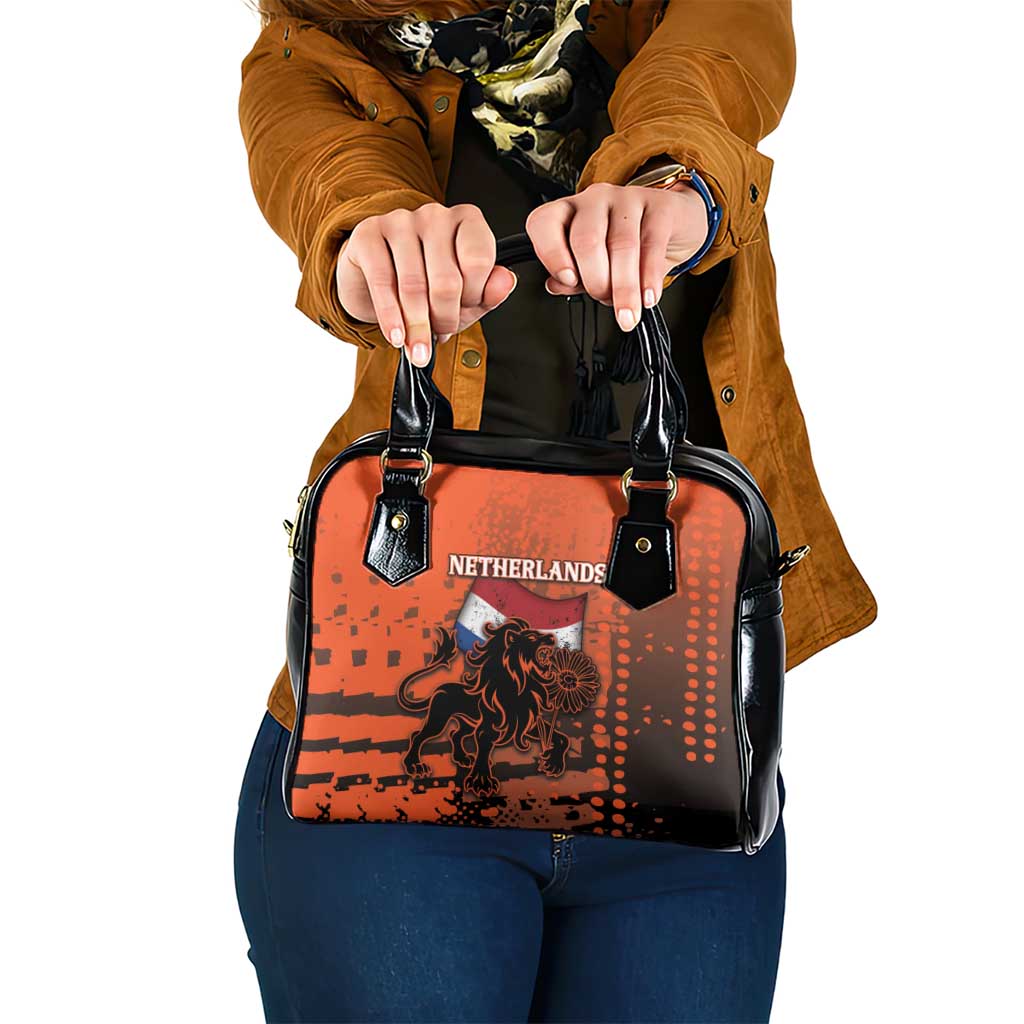 Netherlands Shoulder Handbag Lion With Daisy Flower DT05