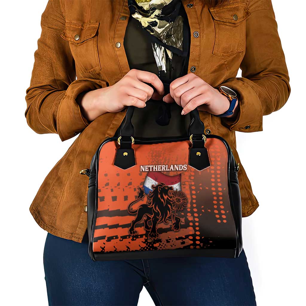 Netherlands Shoulder Handbag Lion With Daisy Flower DT05