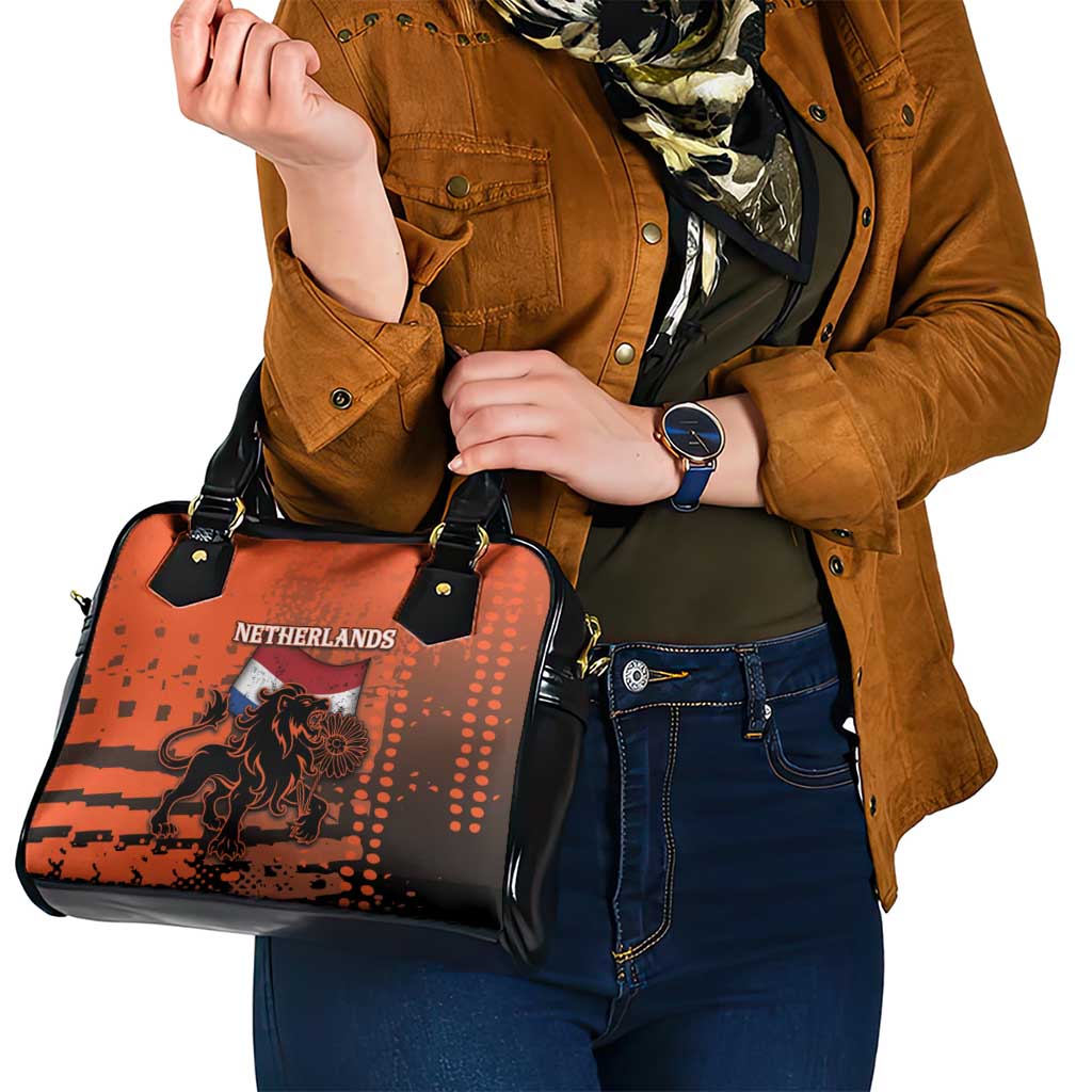 Netherlands Shoulder Handbag Lion With Daisy Flower DT05