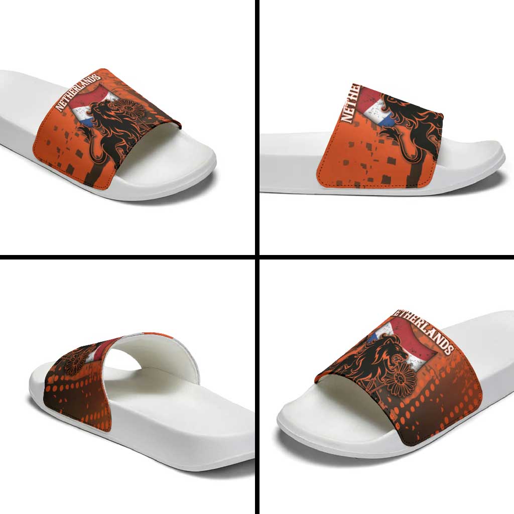 Netherlands Slide Sandals Lion With Daisy Flower DT05