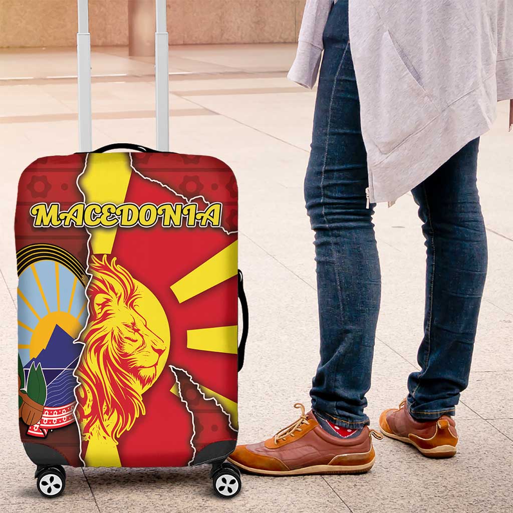 North Macedonia Luggage Cover National Emblem With Lion DT05