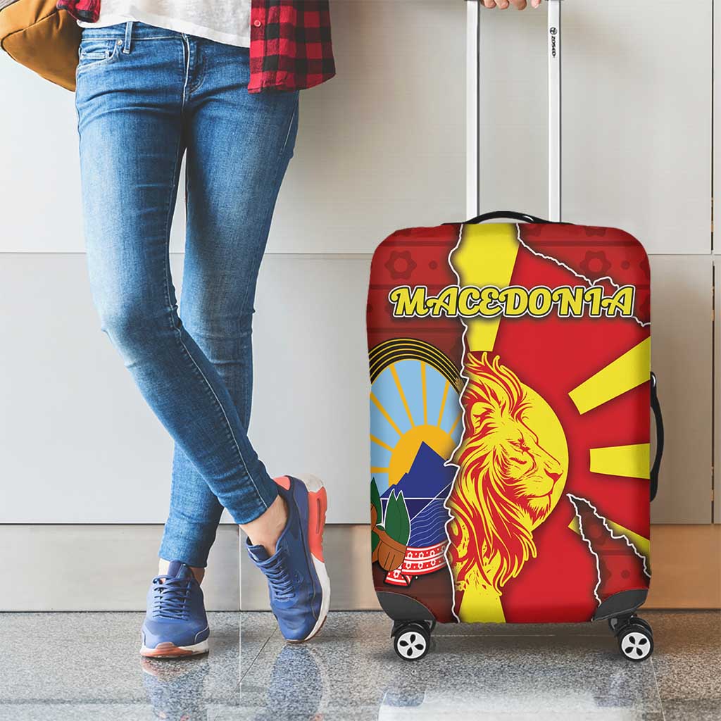 North Macedonia Luggage Cover National Emblem With Lion DT05