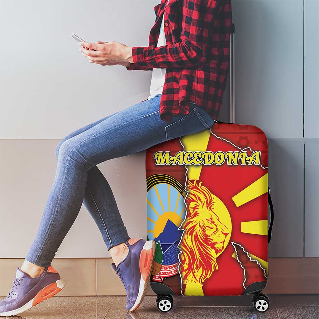 North Macedonia Luggage Cover National Emblem With Lion DT05