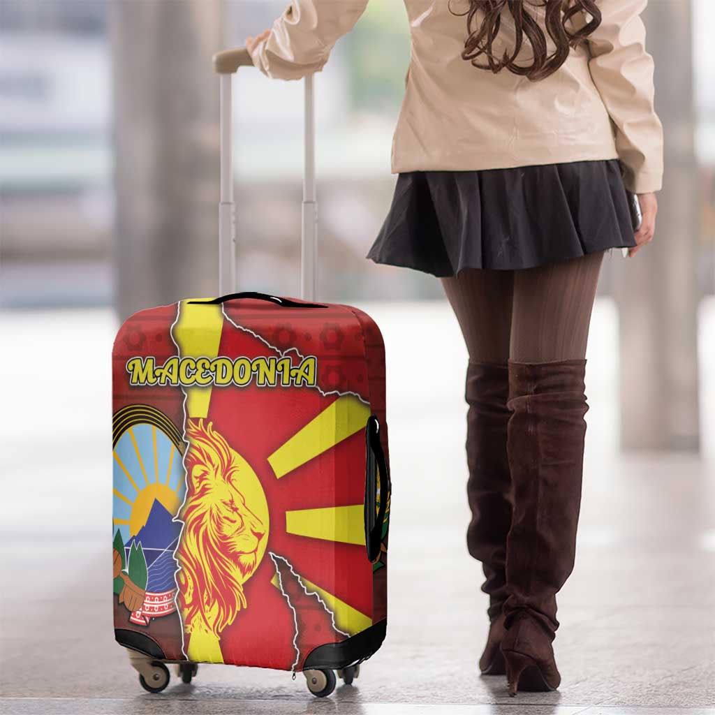 North Macedonia Luggage Cover National Emblem With Lion DT05