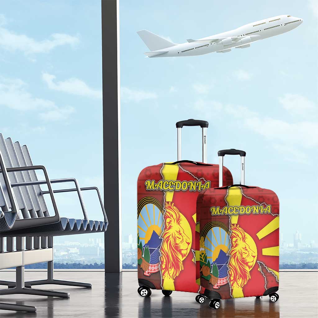 North Macedonia Luggage Cover National Emblem With Lion DT05