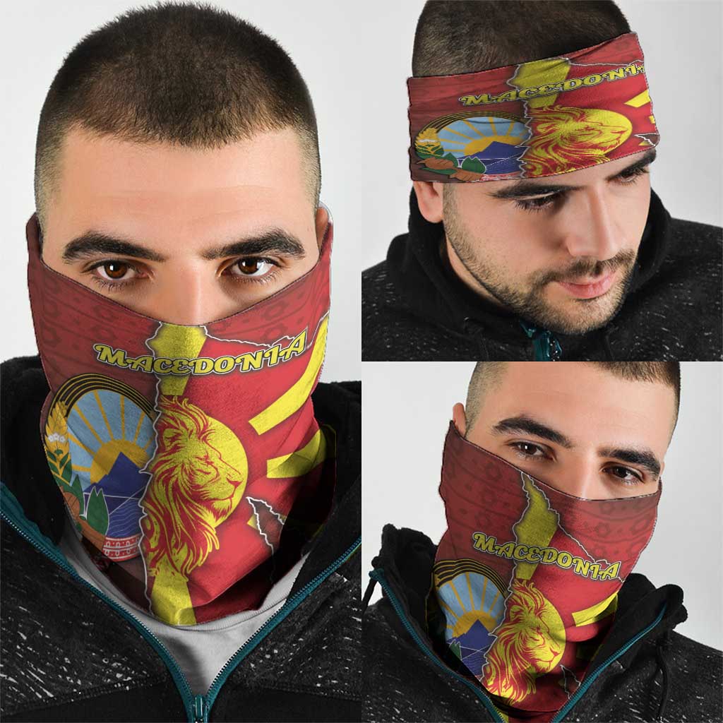 North Macedonia Neck Gaiter National Emblem With Lion DT05