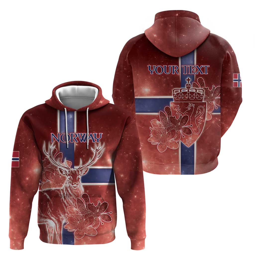 Personalized Norway Hoodie The Moose With Saxifrage Flowers Galaxy Style DT05
