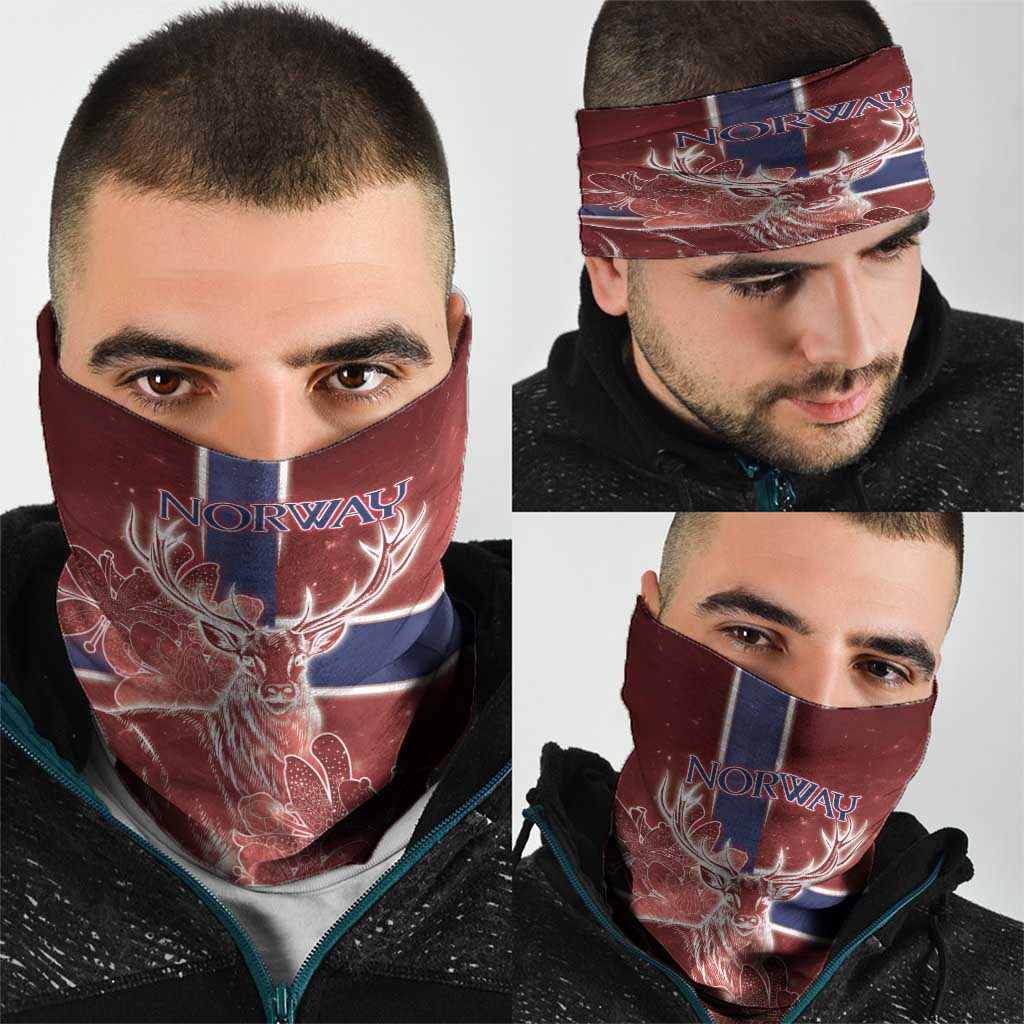 Norway Neck Gaiter The Moose With Saxifrage Flowers Galaxy Style DT05