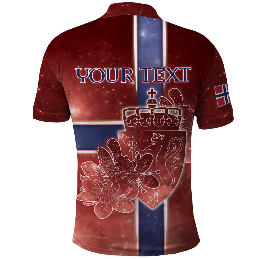 Personalized Norway Polo Shirt The Moose With Saxifrage Flowers Galaxy Style DT05