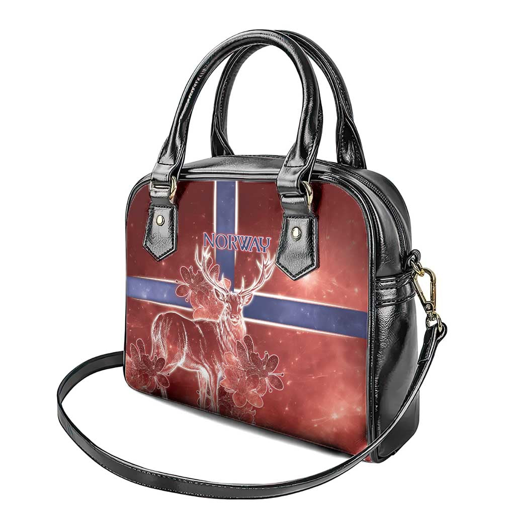 Norway Shoulder Handbag The Moose With Saxifrage Flowers Galaxy Style DT05