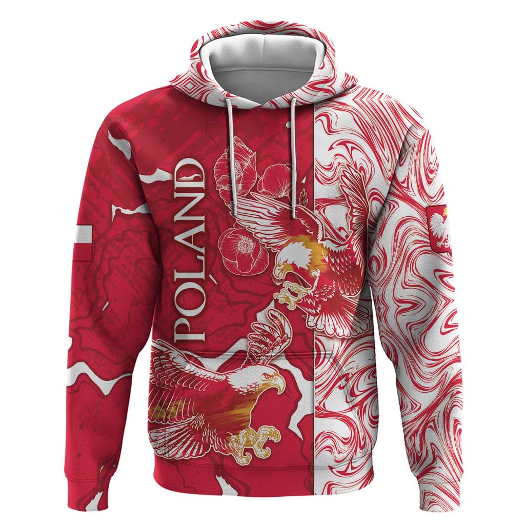Personalized Poland Hoodie Two White Eagles Fighting DT05