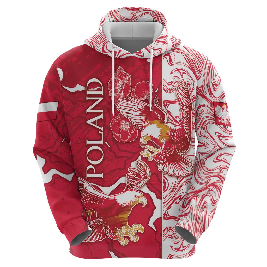 Personalized Poland Hoodie Two White Eagles Fighting DT05