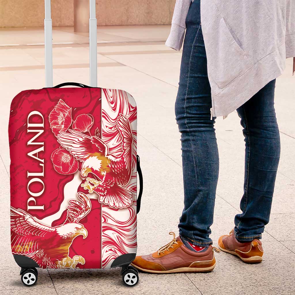 Poland Luggage Cover Two White Eagles Fighting DT05