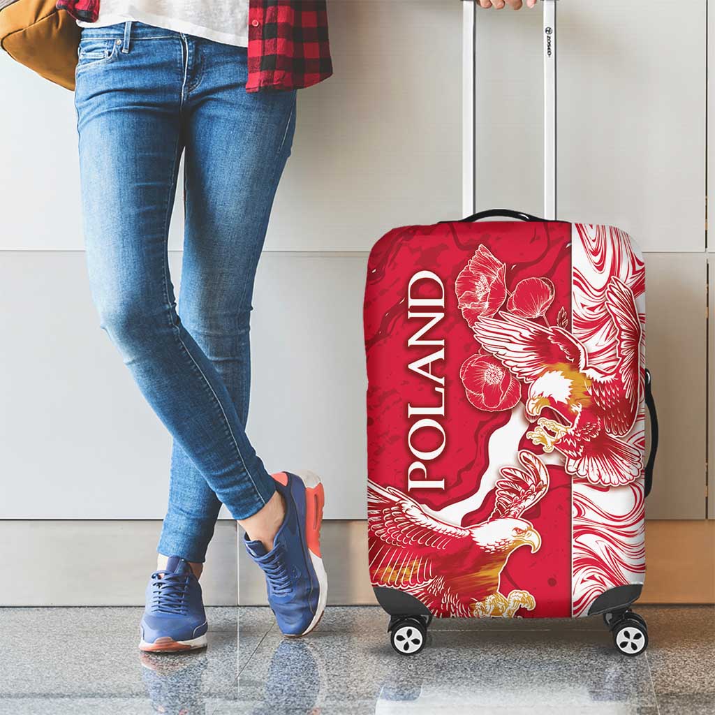 Poland Luggage Cover Two White Eagles Fighting DT05