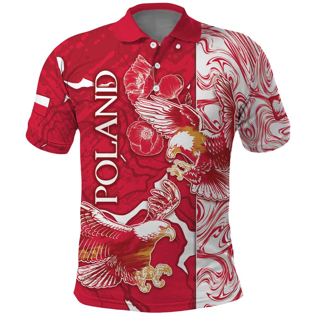 Personalized Poland Polo Shirt Two White Eagles Fighting DT05