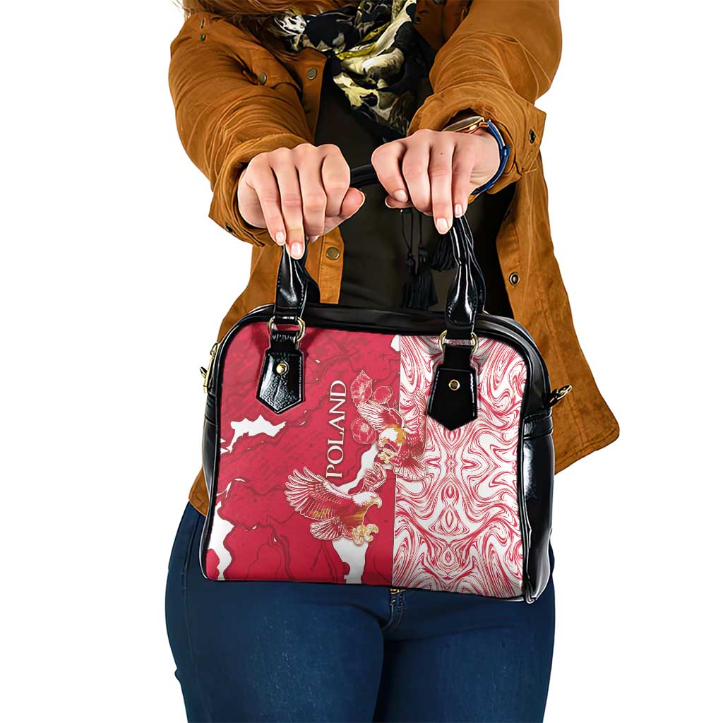 Poland Shoulder Handbag Two White Eagles Fighting DT05