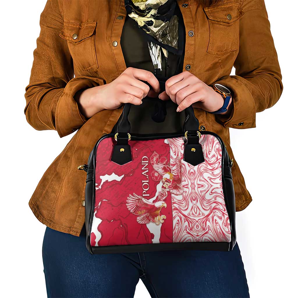 Poland Shoulder Handbag Two White Eagles Fighting DT05