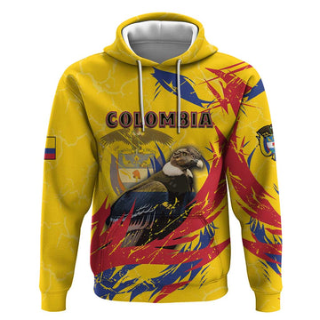 Personalized Colombia Hoodie Colombian Andean Condor With Coat Of Arms DT05