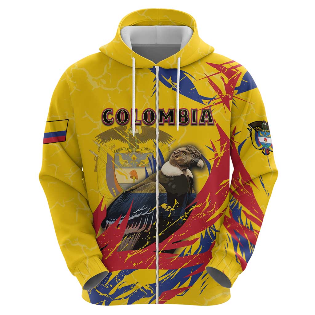 Personalized Colombia Hoodie Colombian Andean Condor With Coat Of Arms DT05
