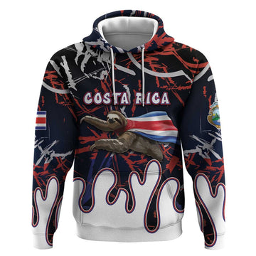 Personalized Costa Rica Hoodie Flying Sloth DT05
