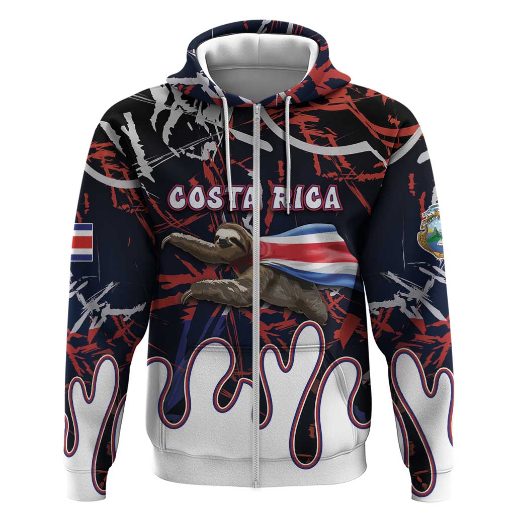 Personalized Costa Rica Hoodie Flying Sloth DT05