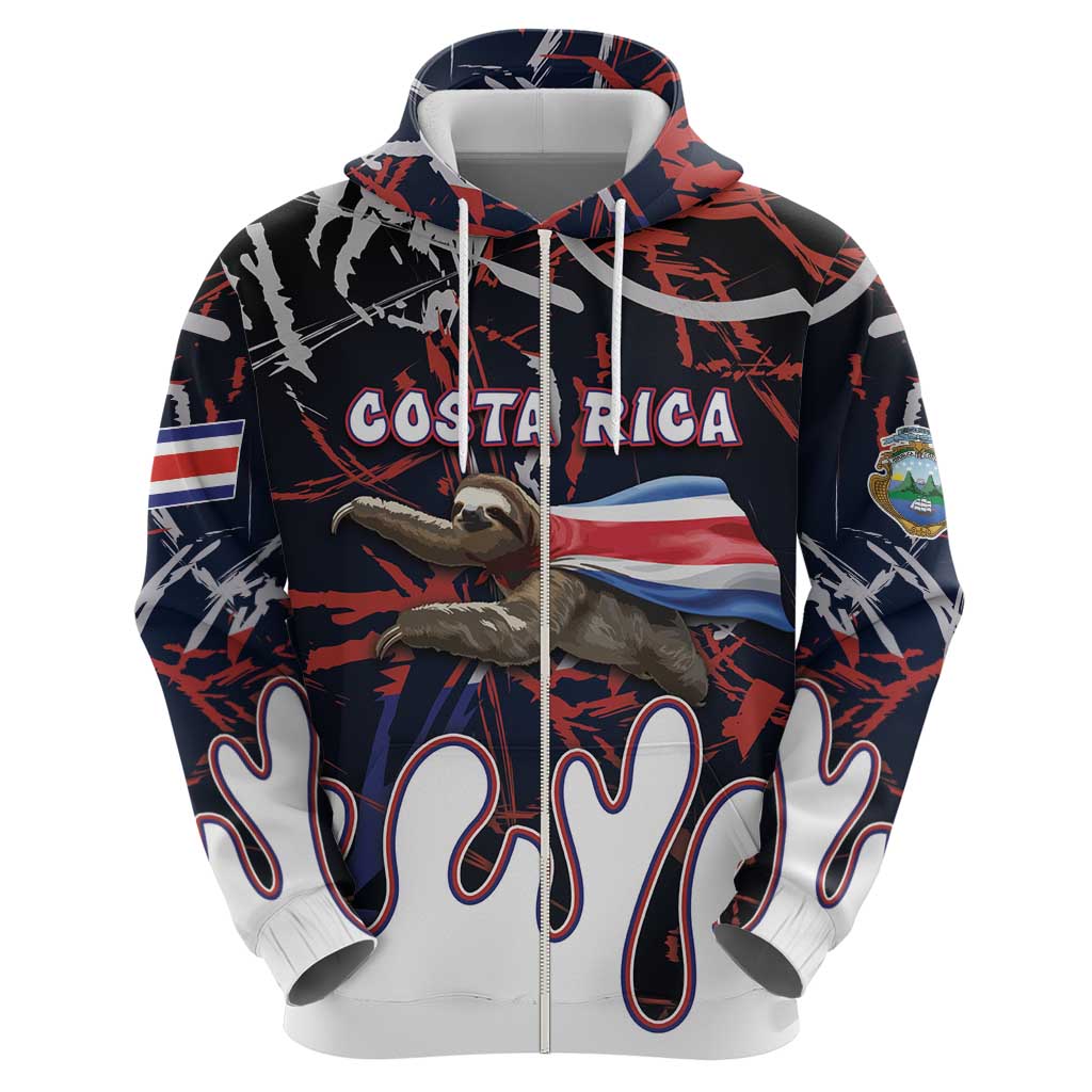 Personalized Costa Rica Hoodie Flying Sloth DT05
